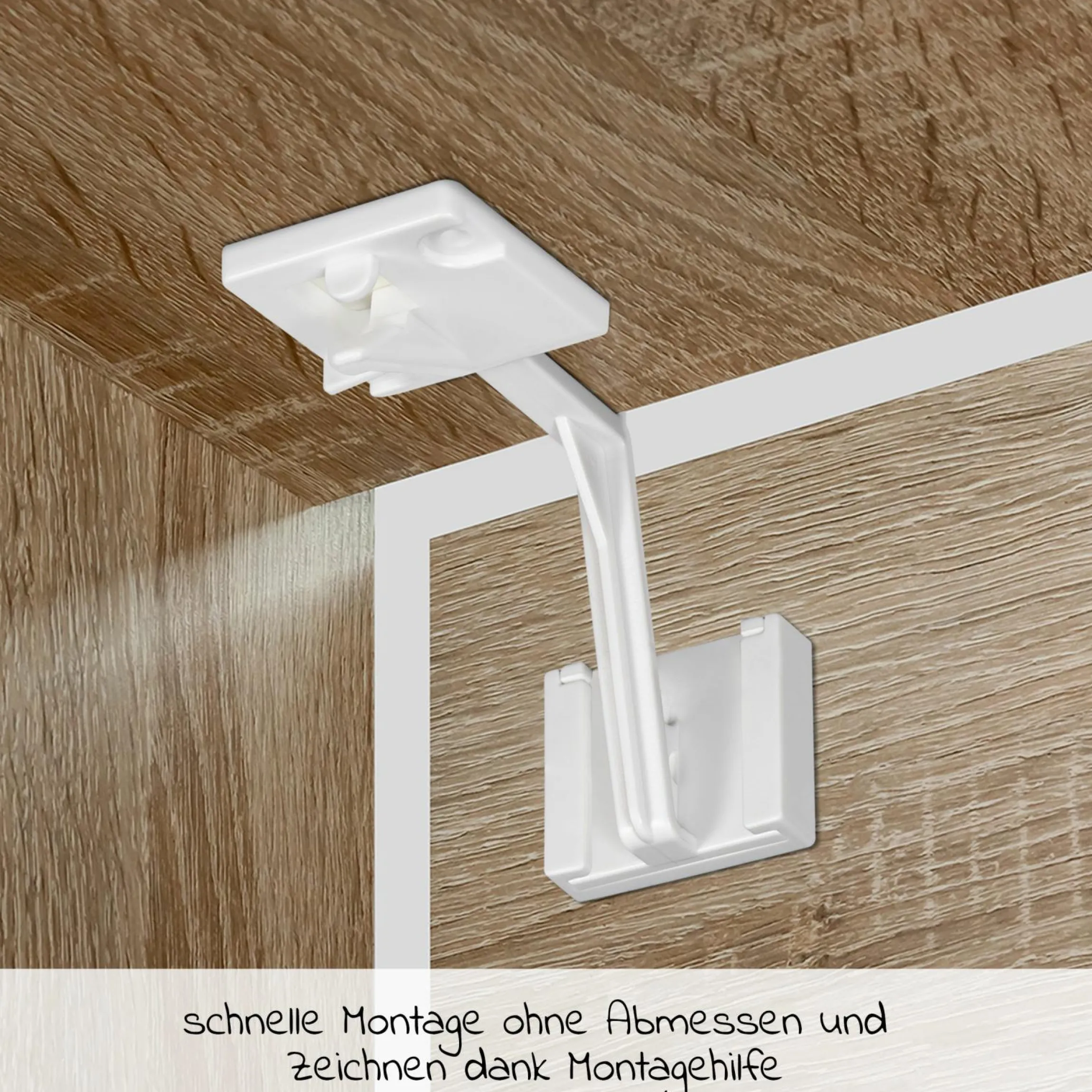 Schubladen- & Schranksicherung 8er Pack mit Montagehilfe - Weiß