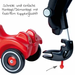 Schubstange Premium mit Rückenlehne & Schutzbügel - für Bobby Car - Schwarz