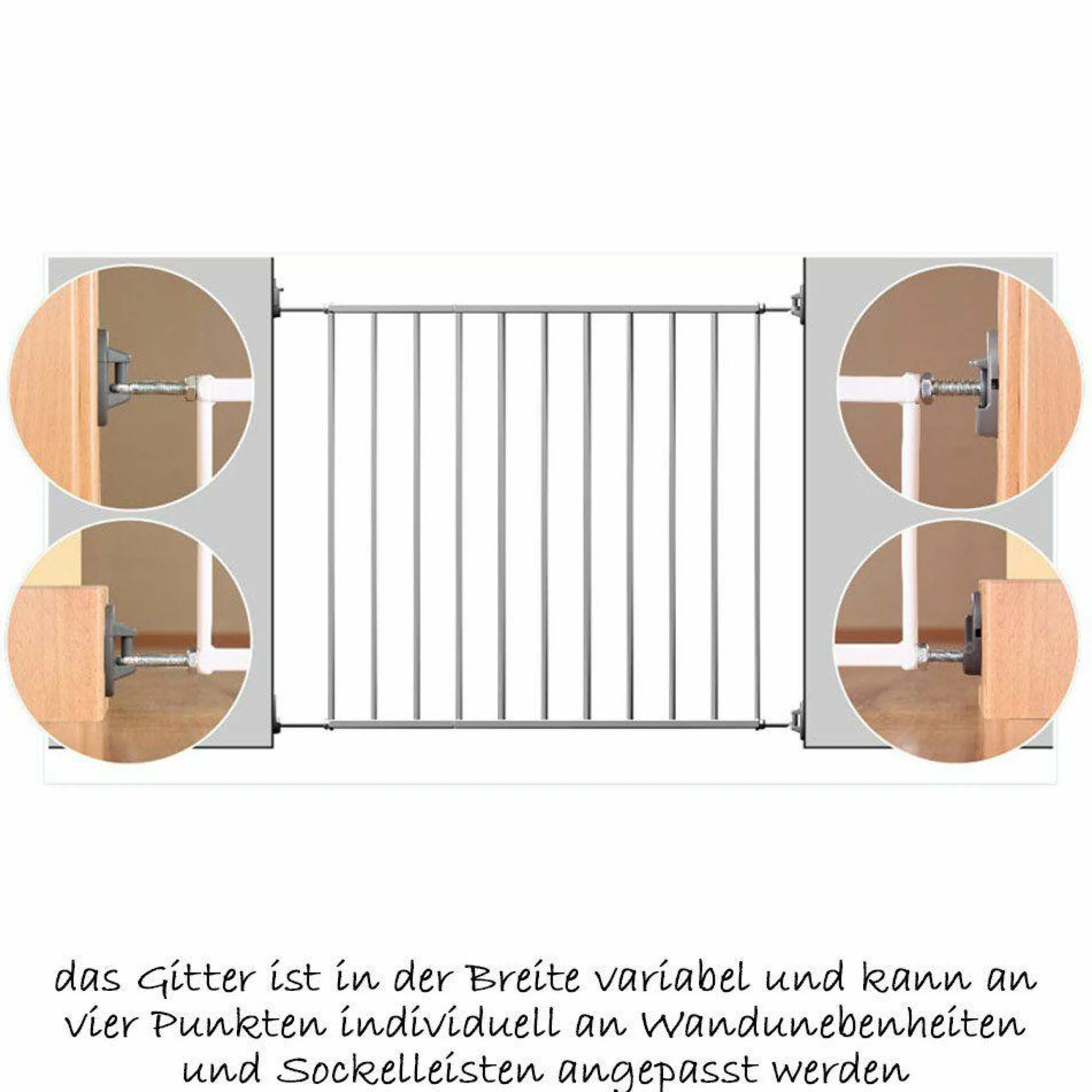 Schutzgitter zum Schrauben Basic Simple Lock 68 - 106 cm - Metall
