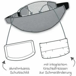 Schwangerschafts- & Kaiserschnittgürtel Belly Protect - Melange Mittegrau