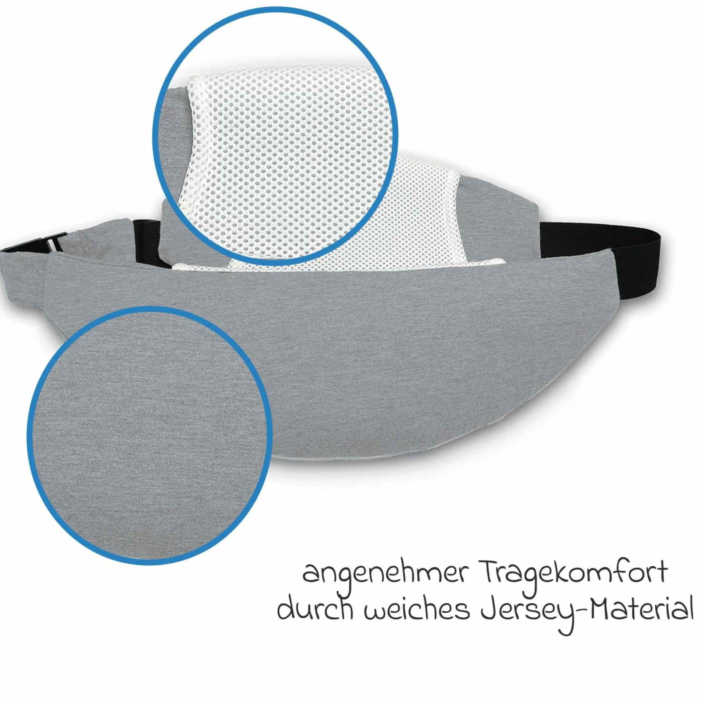 Schwangerschafts- & Kaiserschnittgürtel Belly Protect - Melange Mittegrau