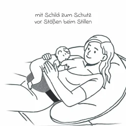 Schwangerschafts- & Kaiserschnittgürtel Belly Protect - Melange Mittegrau