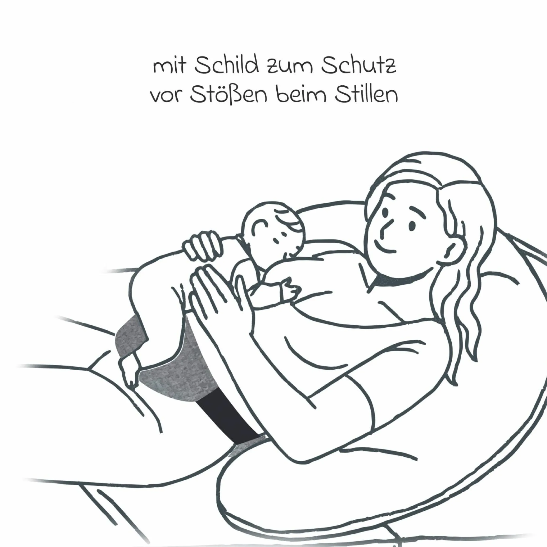Schwangerschafts- & Kaiserschnittgürtel Belly Protect - Melange Mittegrau