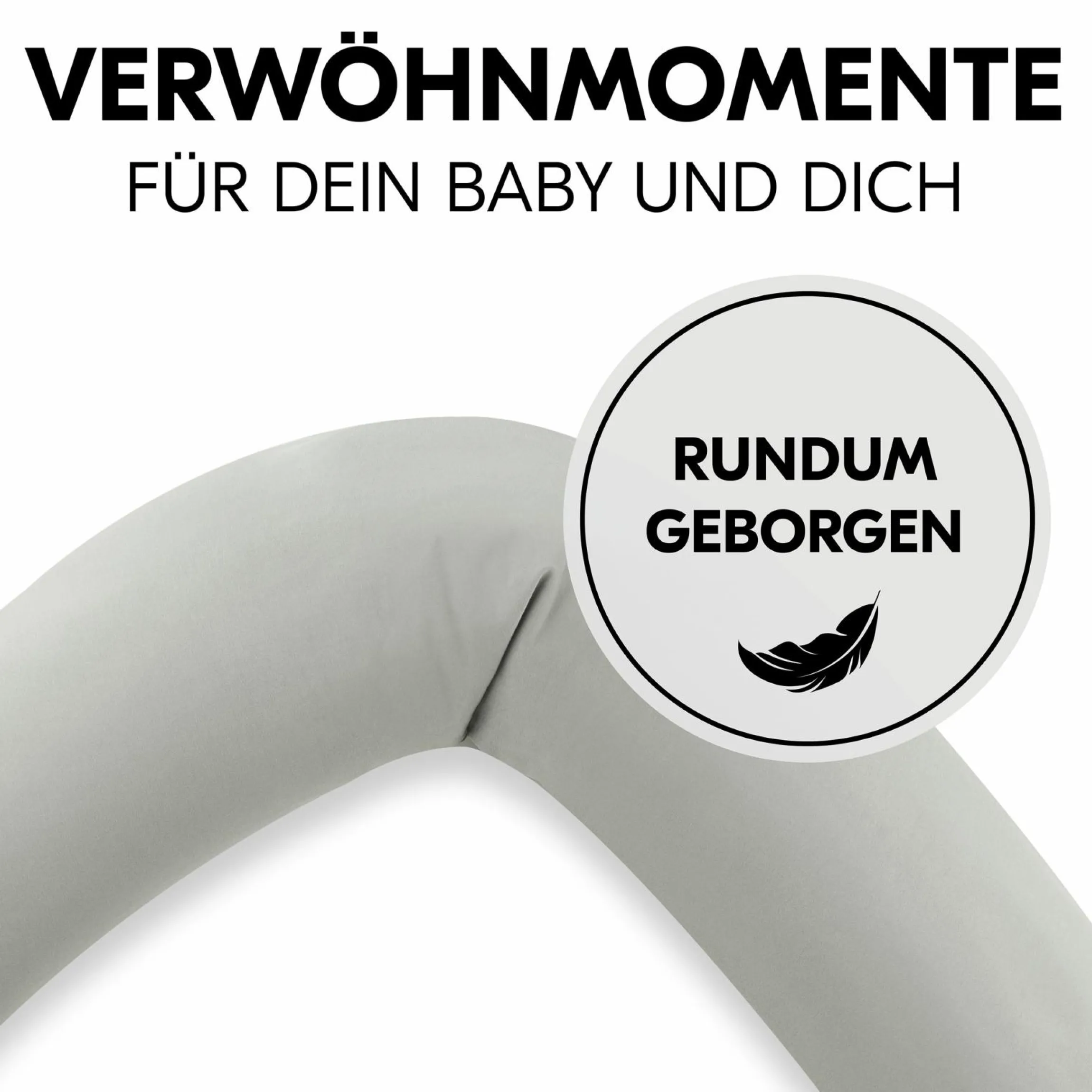 Schwangerschafts- und Stillkissen - Nurse N Care (190 cm Länge) - Anthracite