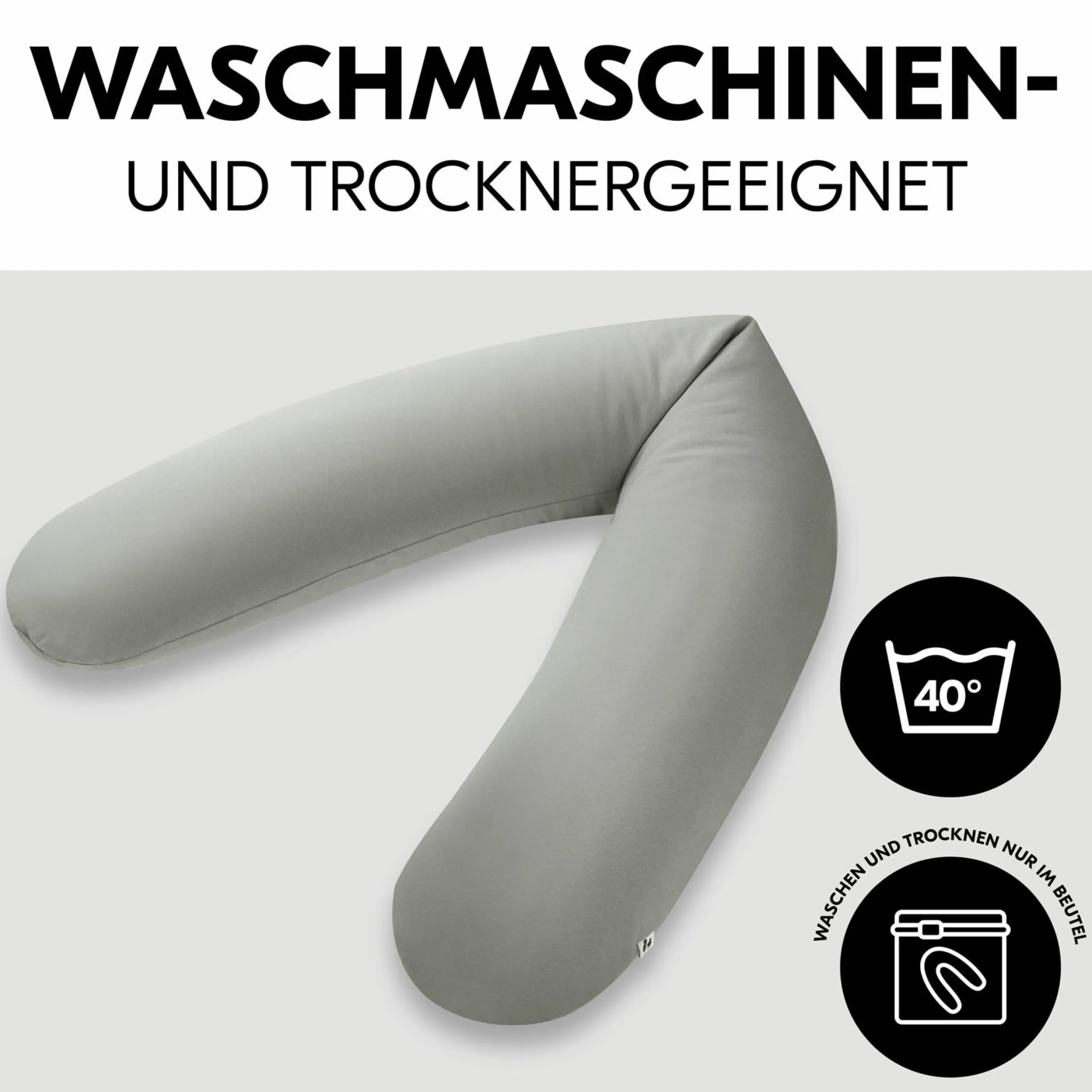 Schwangerschafts- und Stillkissen - Nurse N Care (190 cm Länge) - Anthracite
