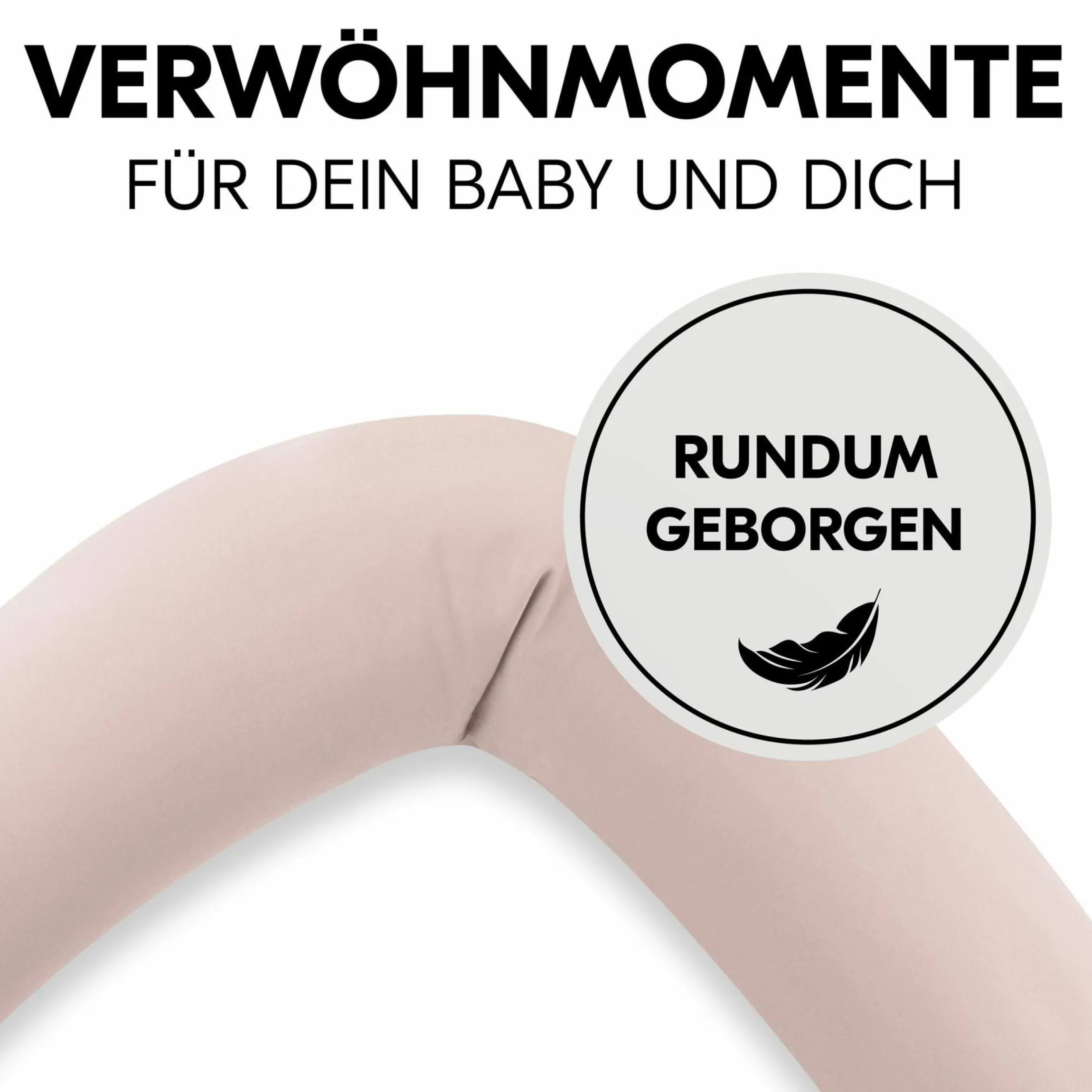 Schwangerschafts- und Stillkissen - Nurse N Care (190 cm Länge) - Smoky Pink