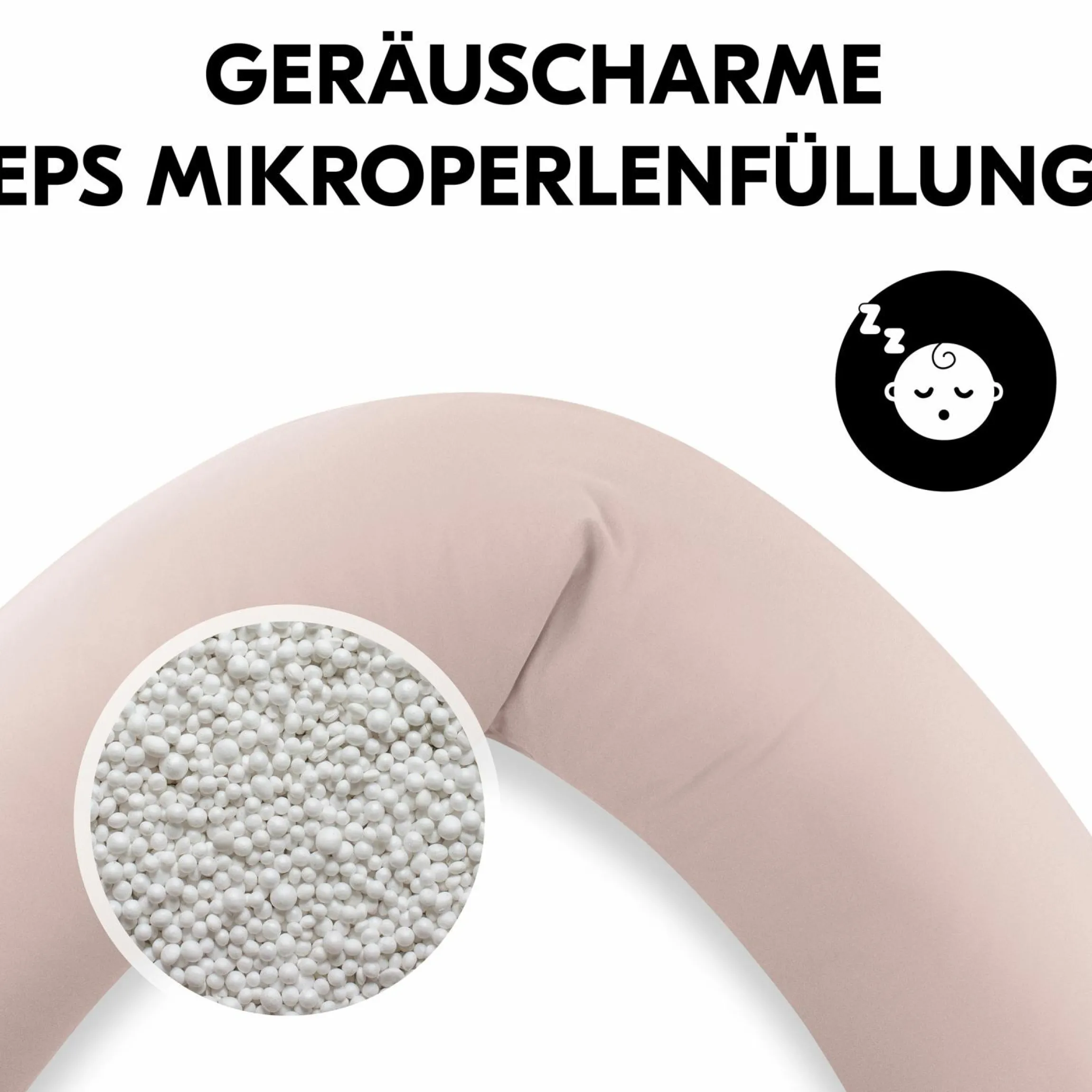 Schwangerschafts- und Stillkissen - Nurse N Care (190 cm Länge) - Smoky Pink