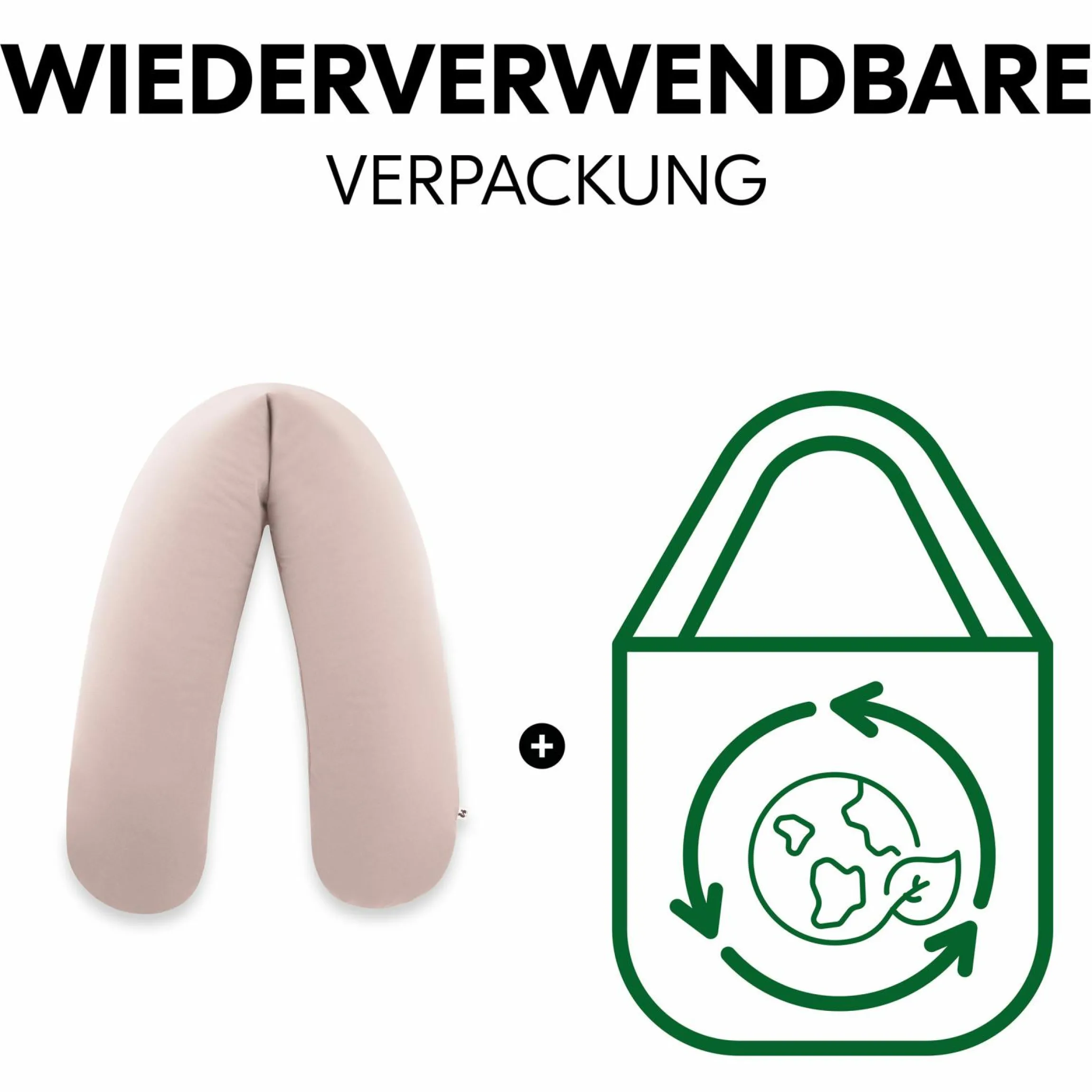 Schwangerschafts- und Stillkissen - Nurse N Care (190 cm Länge) - Smoky Pink