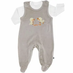 Set Nicki-Strampler mit Applikation & Shirt Basic Line - Beige - Gr. 62