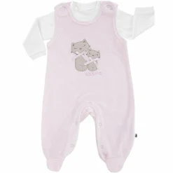 Set Nicki-Strampler mit Applikation & Shirt Basic Line - Rosa - Gr. 62
