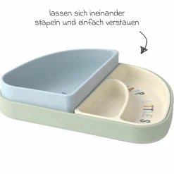 Silikon Trennschalen Set Section Dish Set - Happy Fruits - Lemon