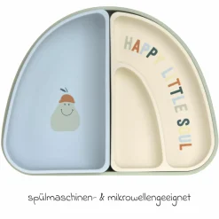 Silikon Trennschalen Set Section Dish Set - Happy Fruits - Lemon