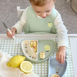 Silikon Trennschalen Set Section Dish Set - Happy Fruits - Lemon