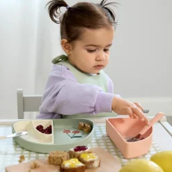 Silikon Trennschalen Set Section Dish Set - Happy Fruits - Cherry