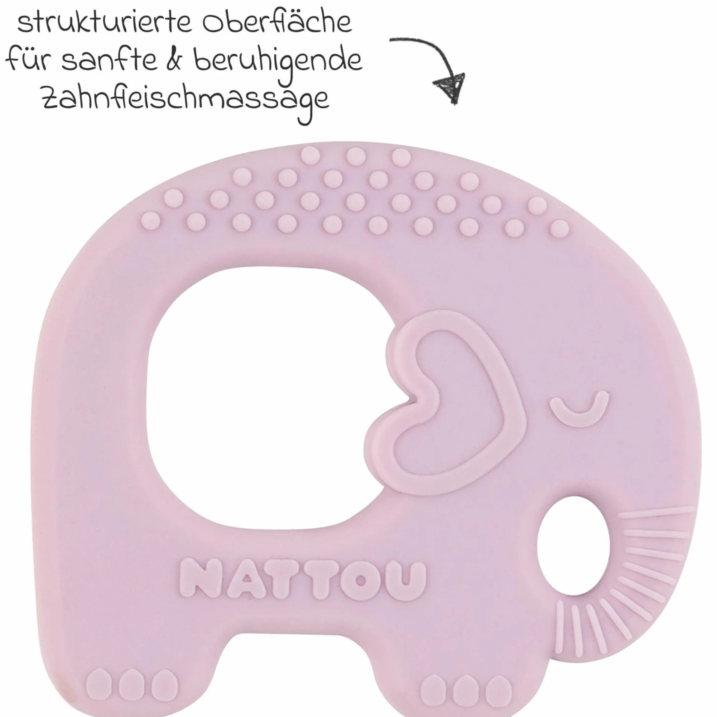 Silikon-Beißring - Elefant - Lilac