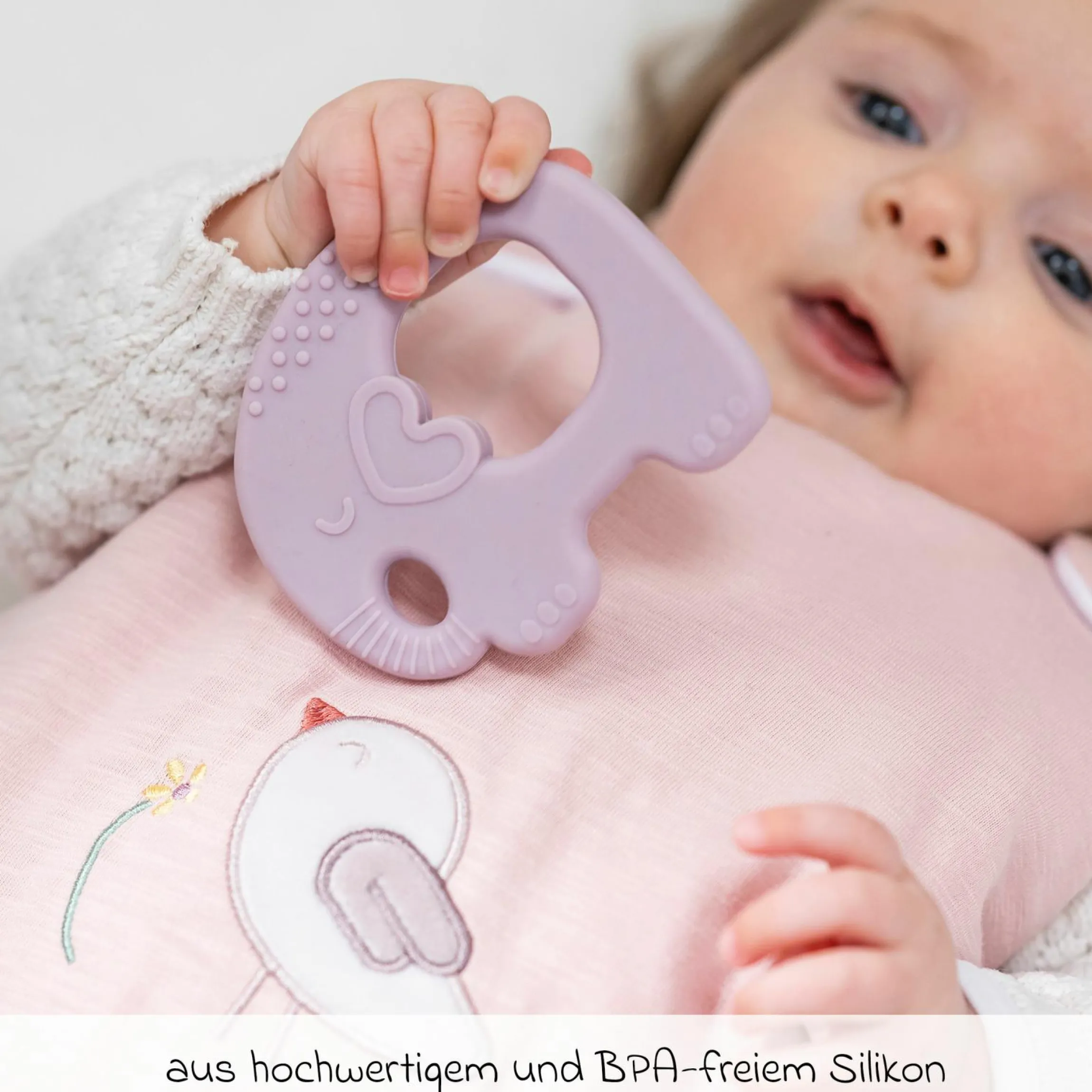 Silikon-Beißring - Elefant - Lilac