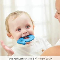 Silikon-Beißring - Wal - Infinity Blue