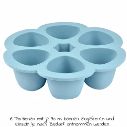 Silikon-Gefrierform Multiportions Blume 6 x 90 ml - Windy Blue