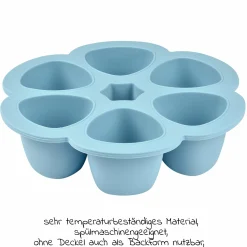 Silikon-Gefrierform Multiportions Blume 6 x 90 ml - Windy Blue