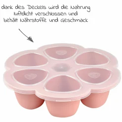 Silikon-Gefrierform Multiportions Blume 6 x 90 ml - Old Pink