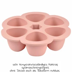 Silikon-Gefrierform Multiportions Blume 6 x 90 ml - Old Pink