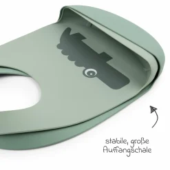 Silikon-Lätzchen 2er Pack - Croco - Grün
