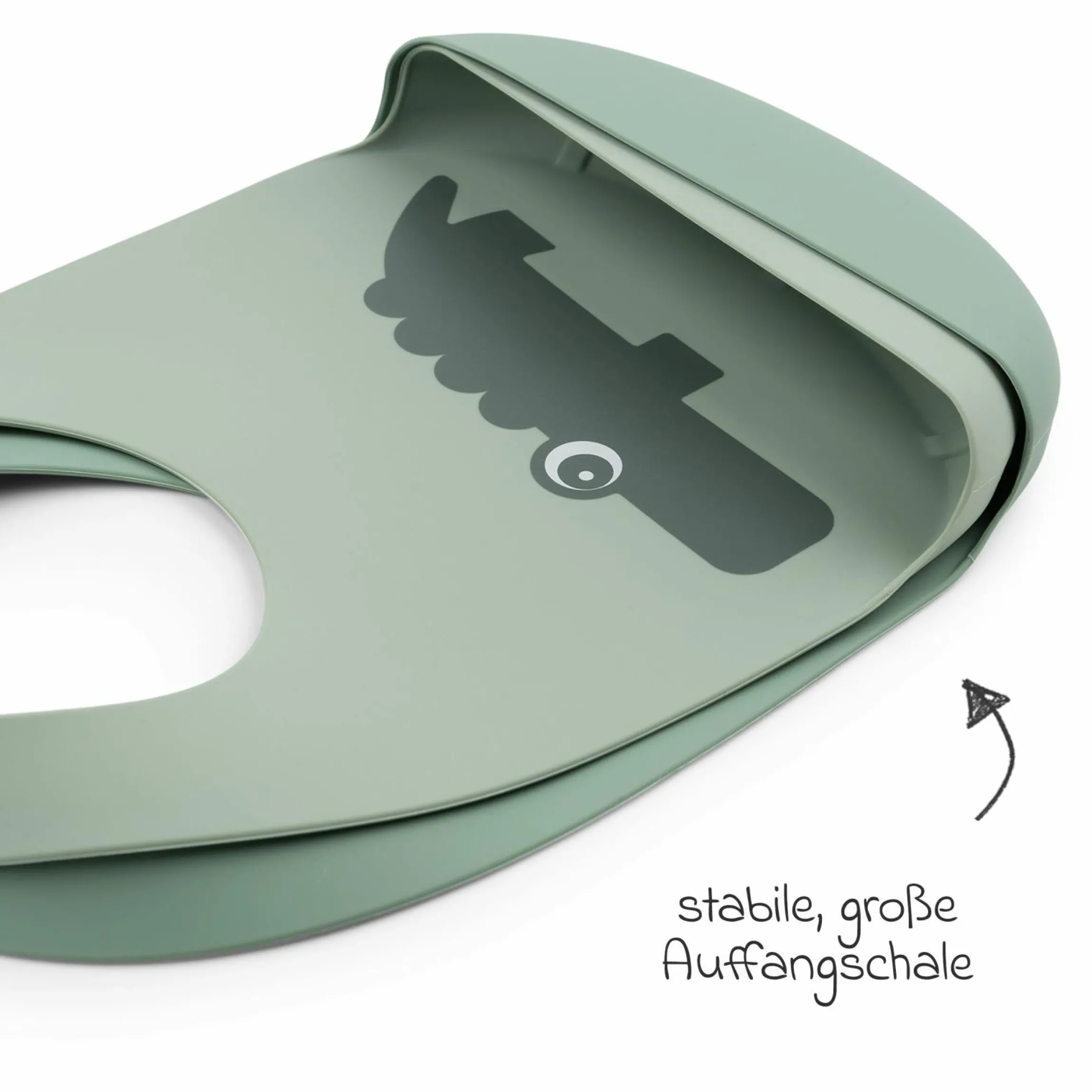 Silikon-Lätzchen 2er Pack - Croco - Grün