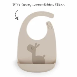 Silikon-Lätzchen 2er Pack - Lalee - Sand / Grün