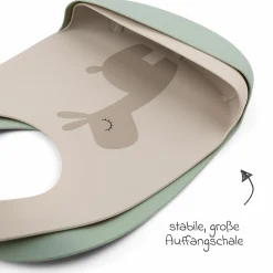 Silikon-Lätzchen 2er Pack - Lalee - Sand / Grün