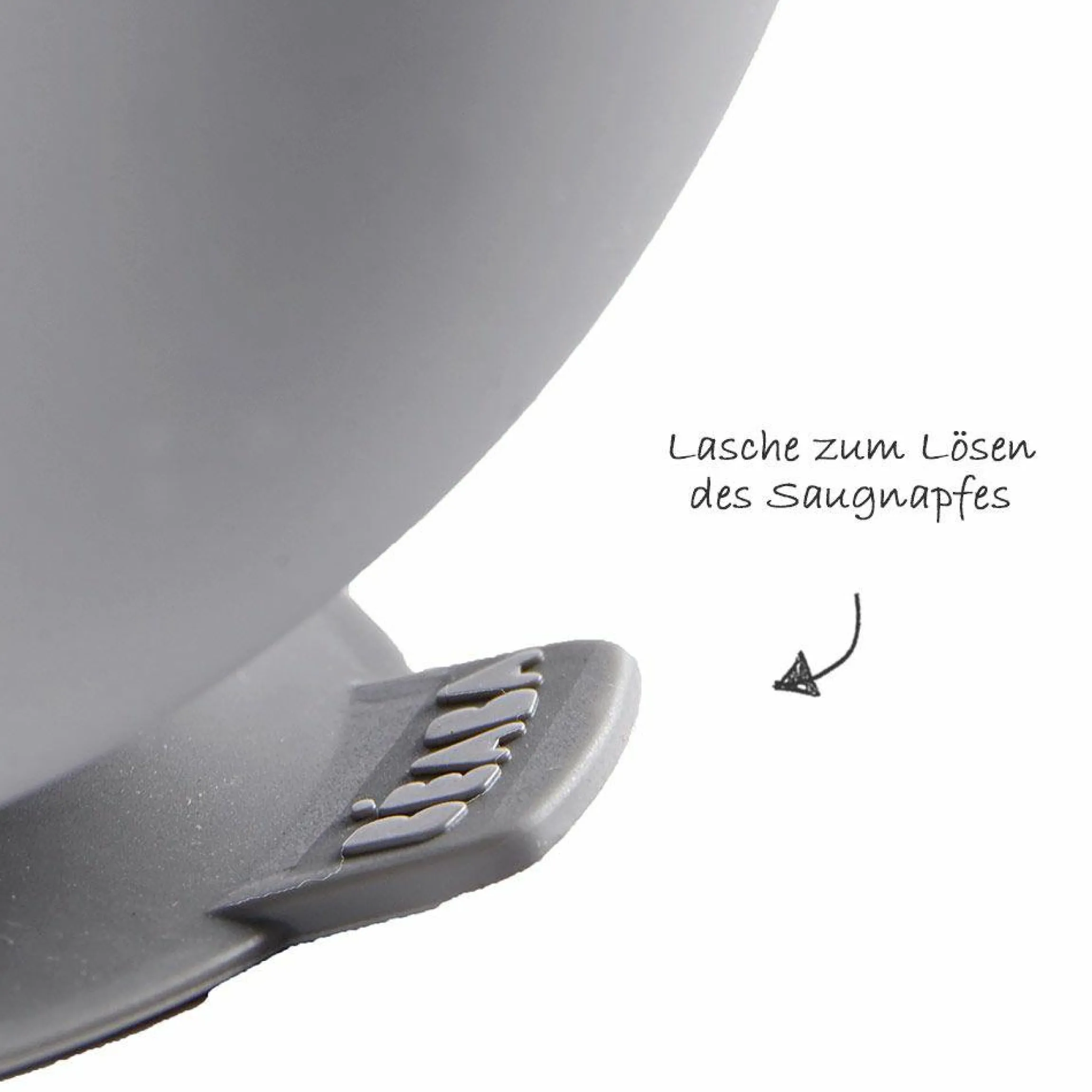 Silikon-Schale mit Saugfuß - Grau