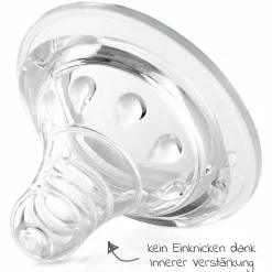 Silikon-Trinksauger 2er Pack Gr. S (für Muttermilch, Pre-Milchnahrung und Folgemilch 1, Tee und Wasser)