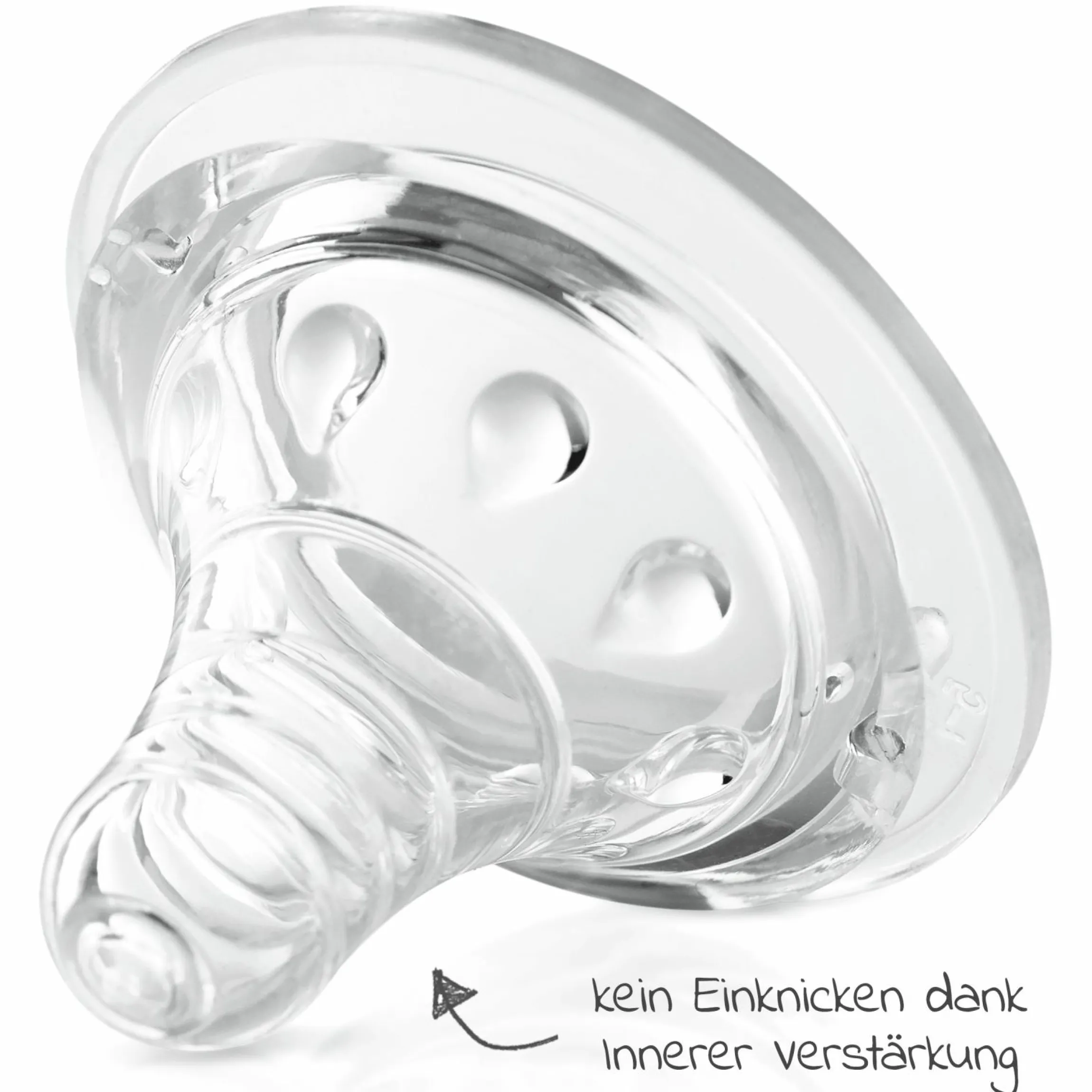 Silikon-Trinksauger 2er Pack Gr. S (für Muttermilch, Pre-Milchnahrung und Folgemilch 1, Tee und Wasser)