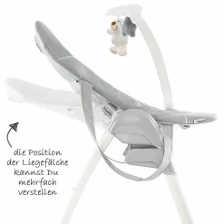 Sitn Relax 3in1 - Hochstuhl ab der Geburt, Babyliege und Wippe - Stretch Grey