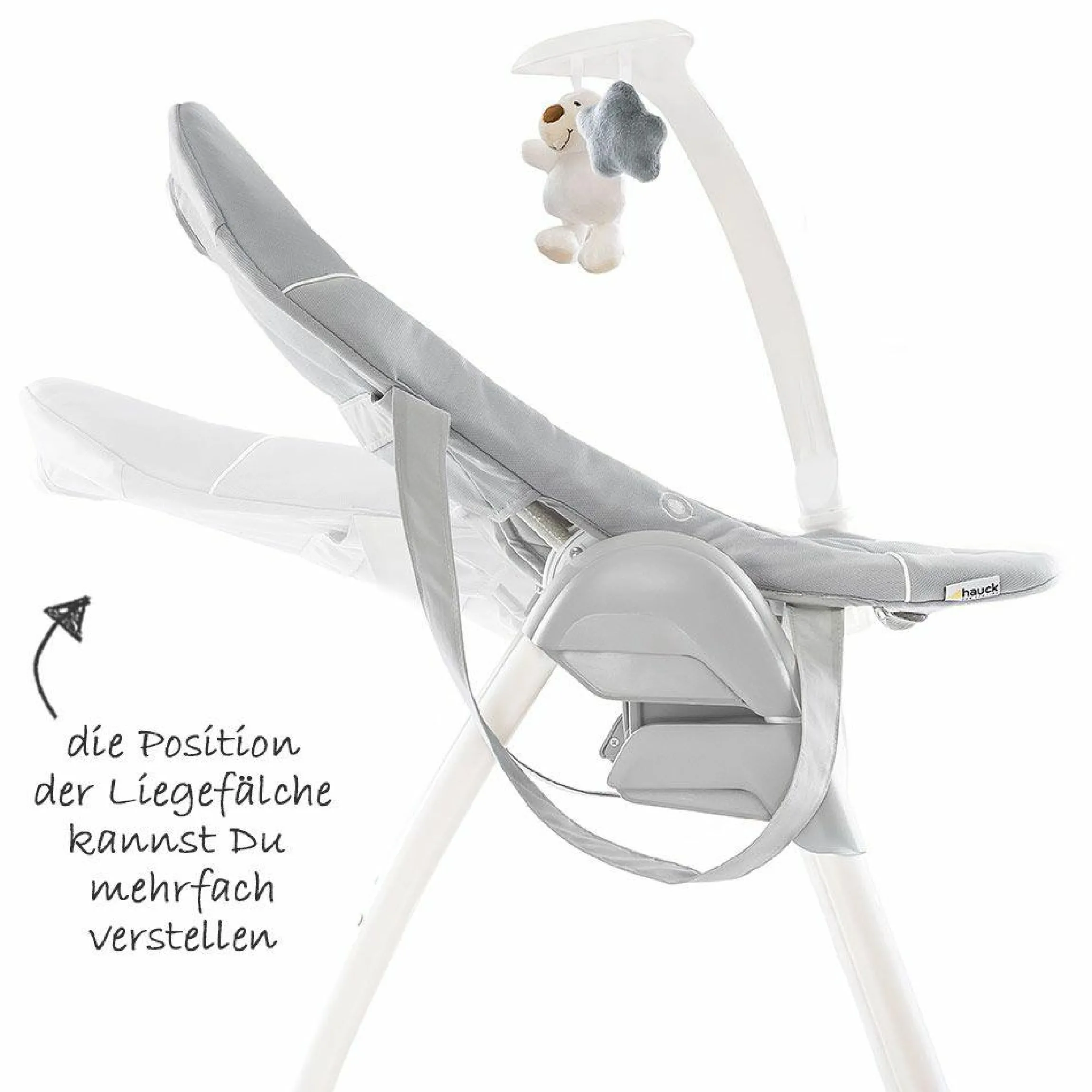 Sitn Relax 3in1 - Hochstuhl ab der Geburt, Babyliege und Wippe - Stretch Grey