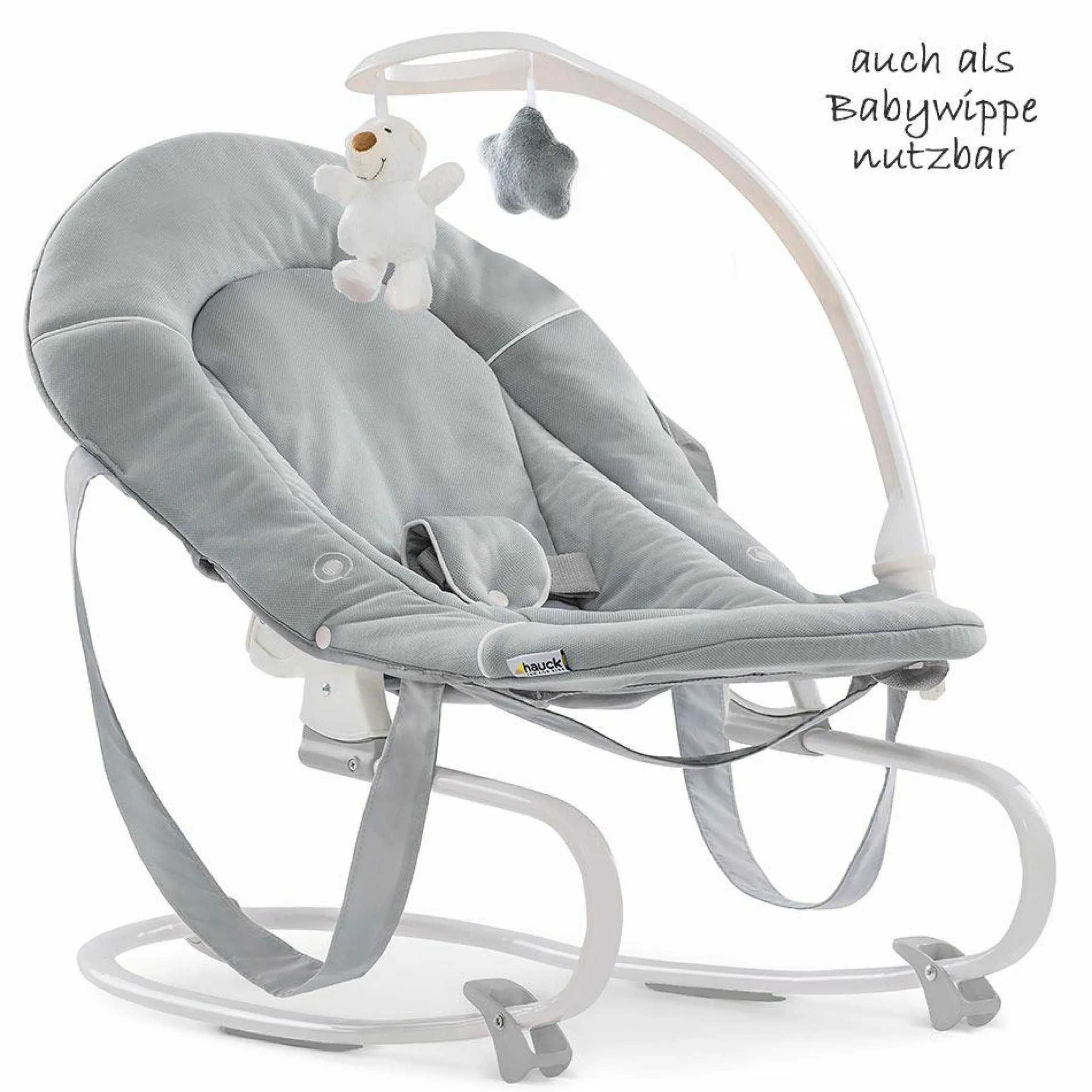 Sitn Relax 3in1 - Hochstuhl ab der Geburt, Babyliege und Wippe - Stretch Grey