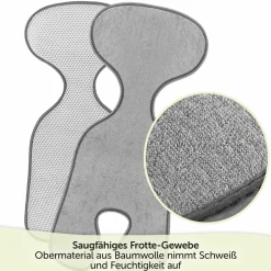 Sitzauflage für Babyschale Cool & Dry - Grau