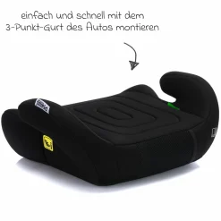Sitzerhöhung Booster Basic R129 ab 7 Jahre - 12 Jahre (135 cm - 150 cm) ohne Isofix mit Gurtbefestigung - Schwarz