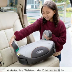 Sitzerhöhung Booster Eversure Lite R129 i-Size ab 7 Jahre - 12 Jahre (135 cm - 150 cm) nur 2kg leicht - Ebony - Kollektion 2025