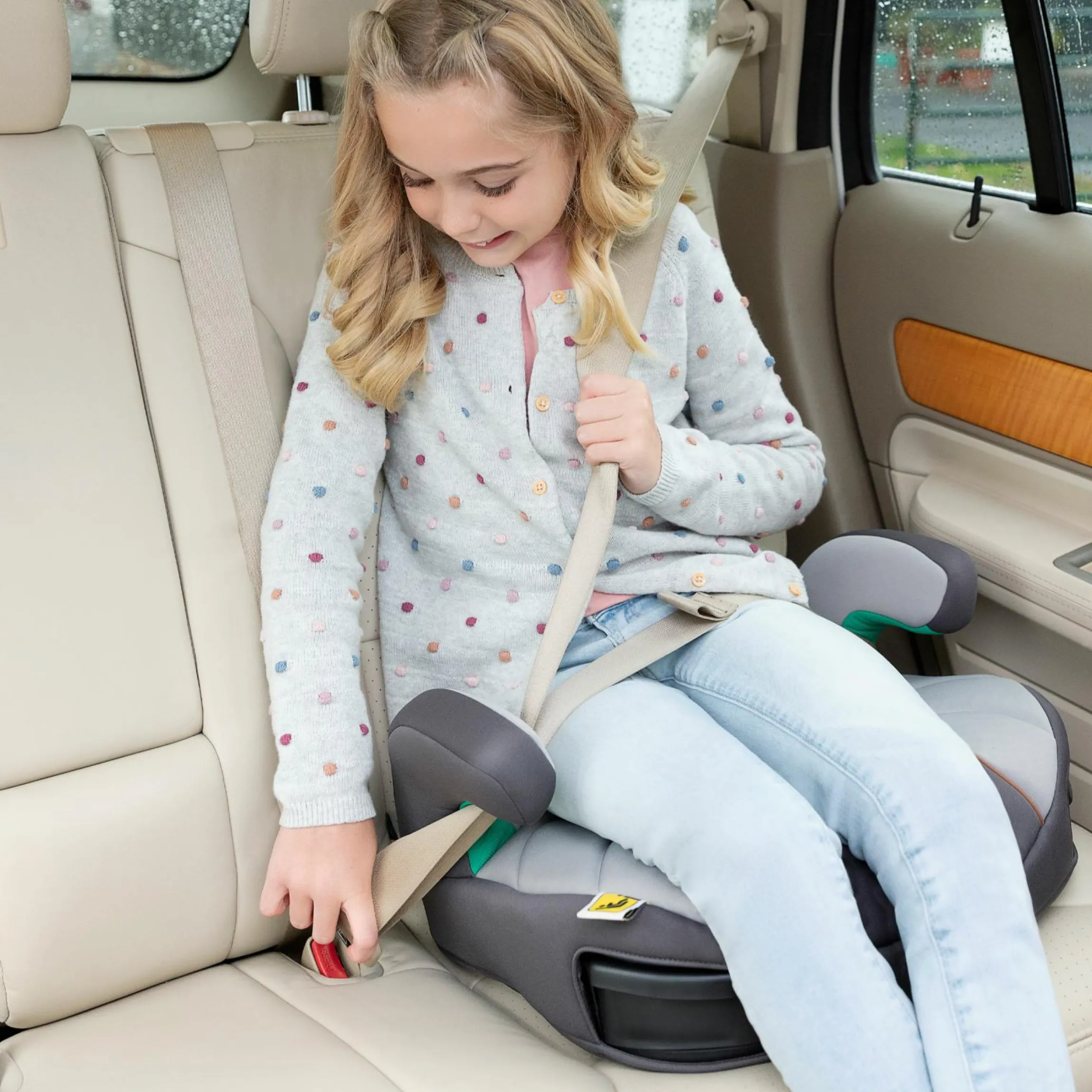 Sitzerhöhung Booster Eversure Lite R129 i-Size ab 7 Jahre - 12 Jahre (135 cm - 150 cm) nur 2kg leicht - Ebony - Kollektion 2025