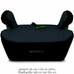 Sitzerhöhung Junior Isofix Gurtfix i-Size ab 7 Jahre - 12 Jahre (126 cm - 150 cm) nur 3,3 kg leicht - Nero - Kollektion 2025