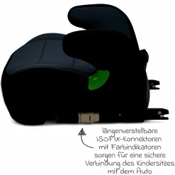 Sitzerhöhung Junior Isofix Gurtfix i-Size ab 7 Jahre - 12 Jahre (126 cm - 150 cm) nur 3,3 kg leicht - Nero - Kollektion 2025