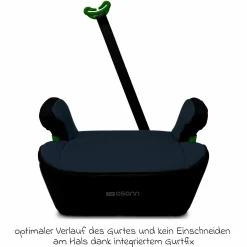 Sitzerhöhung Junior Isofix Gurtfix i-Size ab 7 Jahre - 12 Jahre (126 cm - 150 cm) nur 3,3 kg leicht - Nero - Kollektion 2025