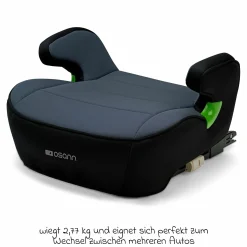 Sitzerhöhung Junior Isofix ab 7 Jahre - 12Jahre (126 cm - 150 cm) inkl. Isofix - Nero - Kollektion 2025