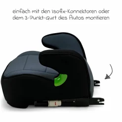 Sitzerhöhung Junior Isofix ab 7 Jahre - 12Jahre (126 cm - 150 cm) inkl. Isofix - Nero - Kollektion 2025
