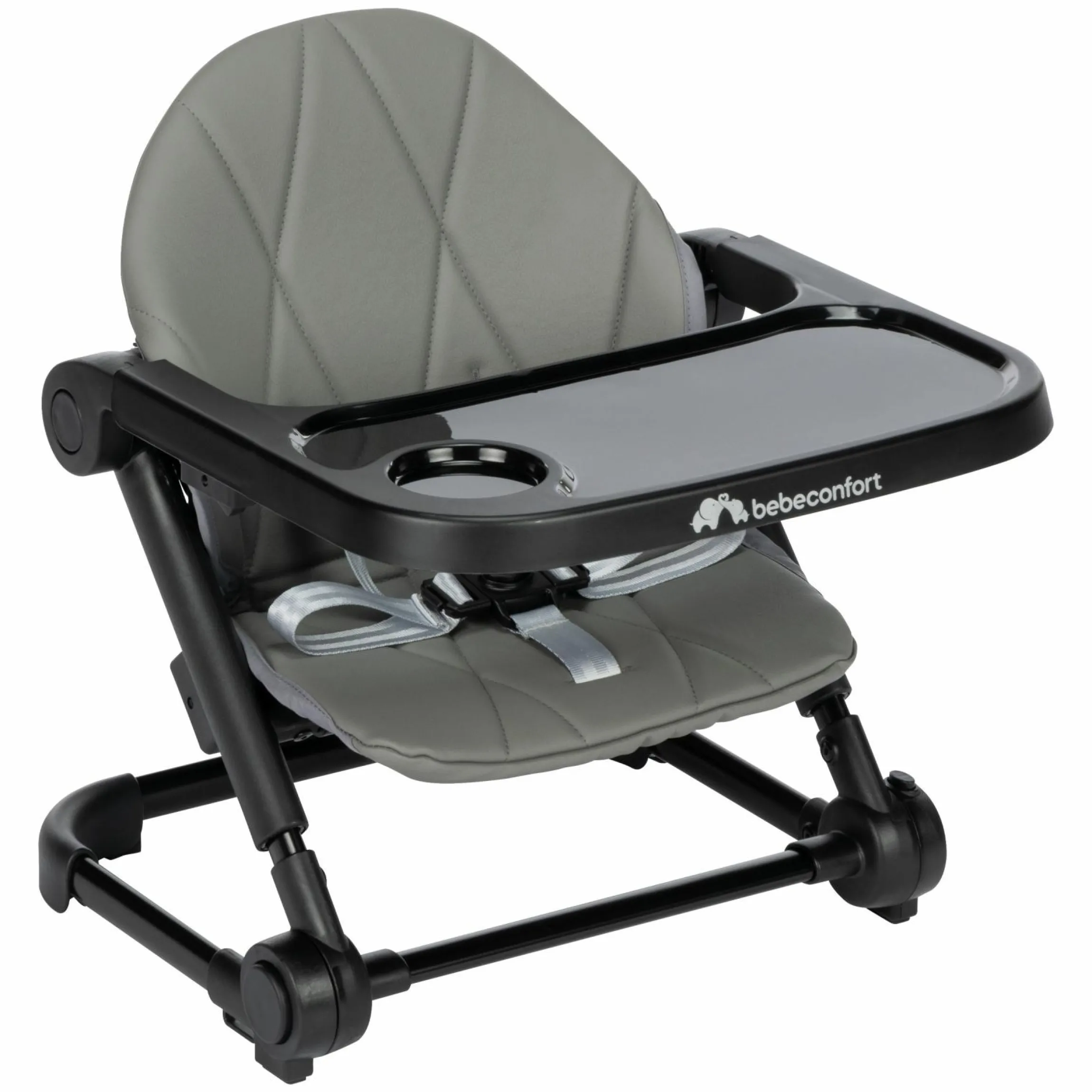Sitzerhöhung Moly ab 6 Monate bis 15 kg mit abnehmbarem Tablett - Tinted Gray - Kollektion 2025