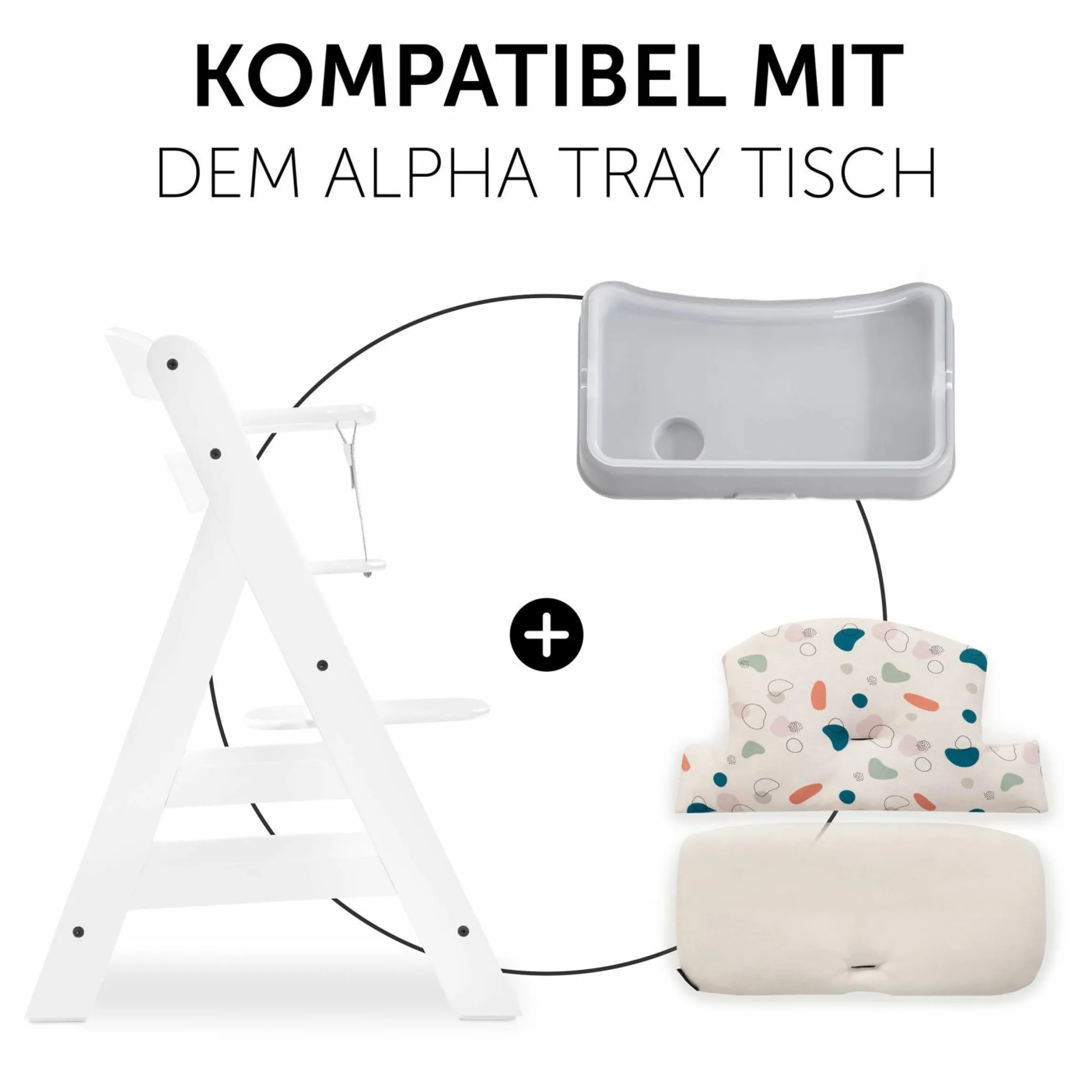 Sitzkissen / Hochstuhlauflage für Alpha Hochstuhl - Highchair Pad Select - Jersey Organic