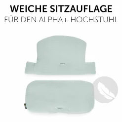 Sitzkissen / Hochstuhlauflage für Alpha Hochstuhl - Highchair Pad Select - Muslin Mint