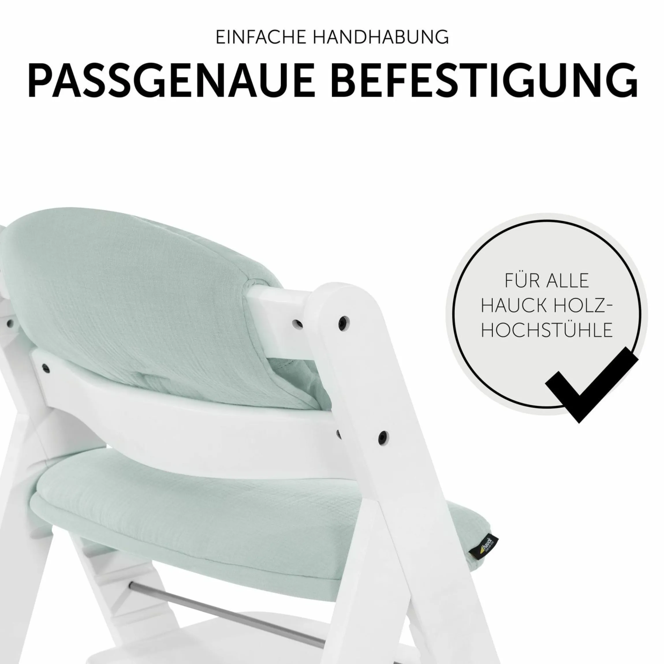 Sitzkissen / Hochstuhlauflage für Alpha Hochstuhl - Highchair Pad Select - Muslin Mint