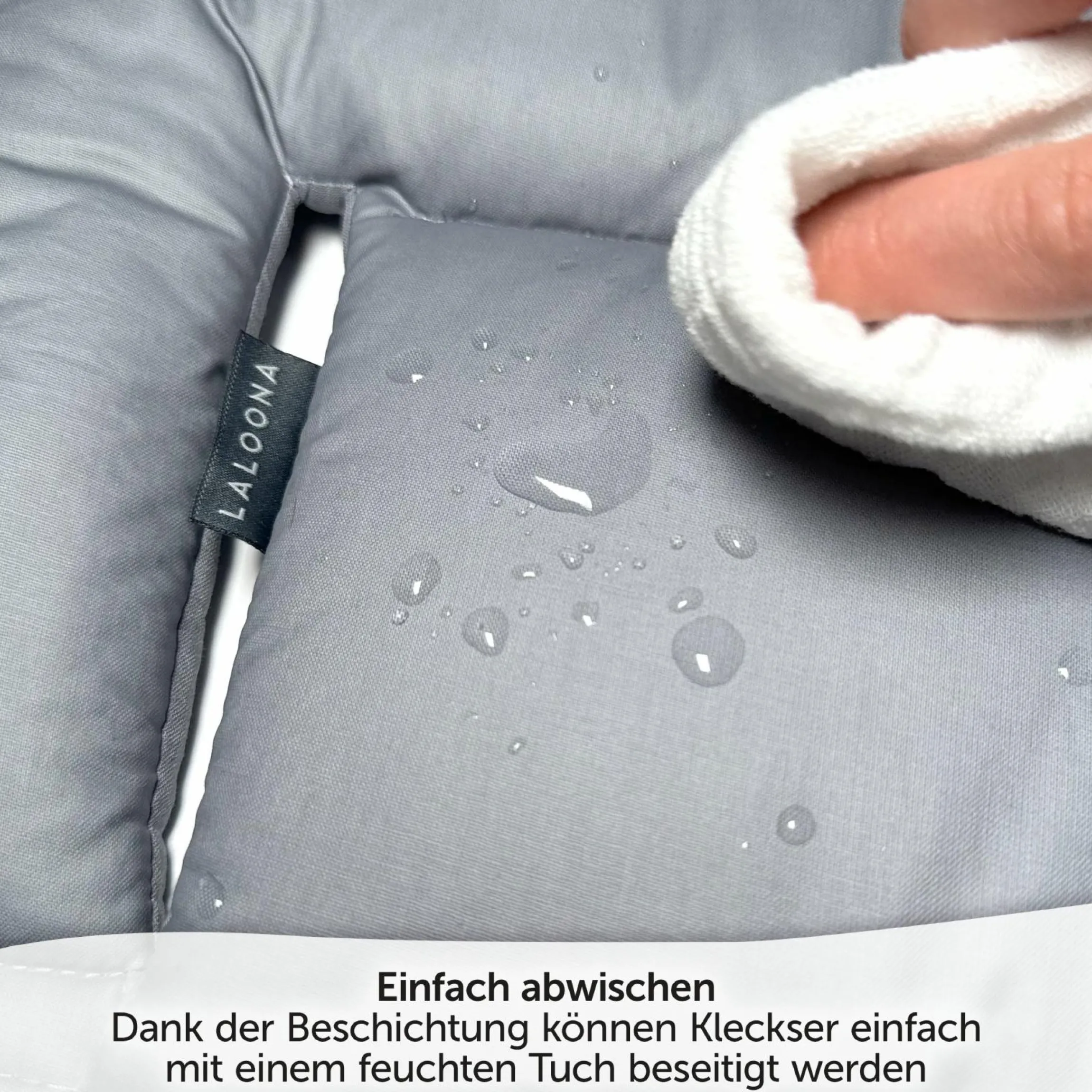 Sitzkissen / Hochstuhlauflage für Stokke Tripp Trapp - beschichtet - Grau