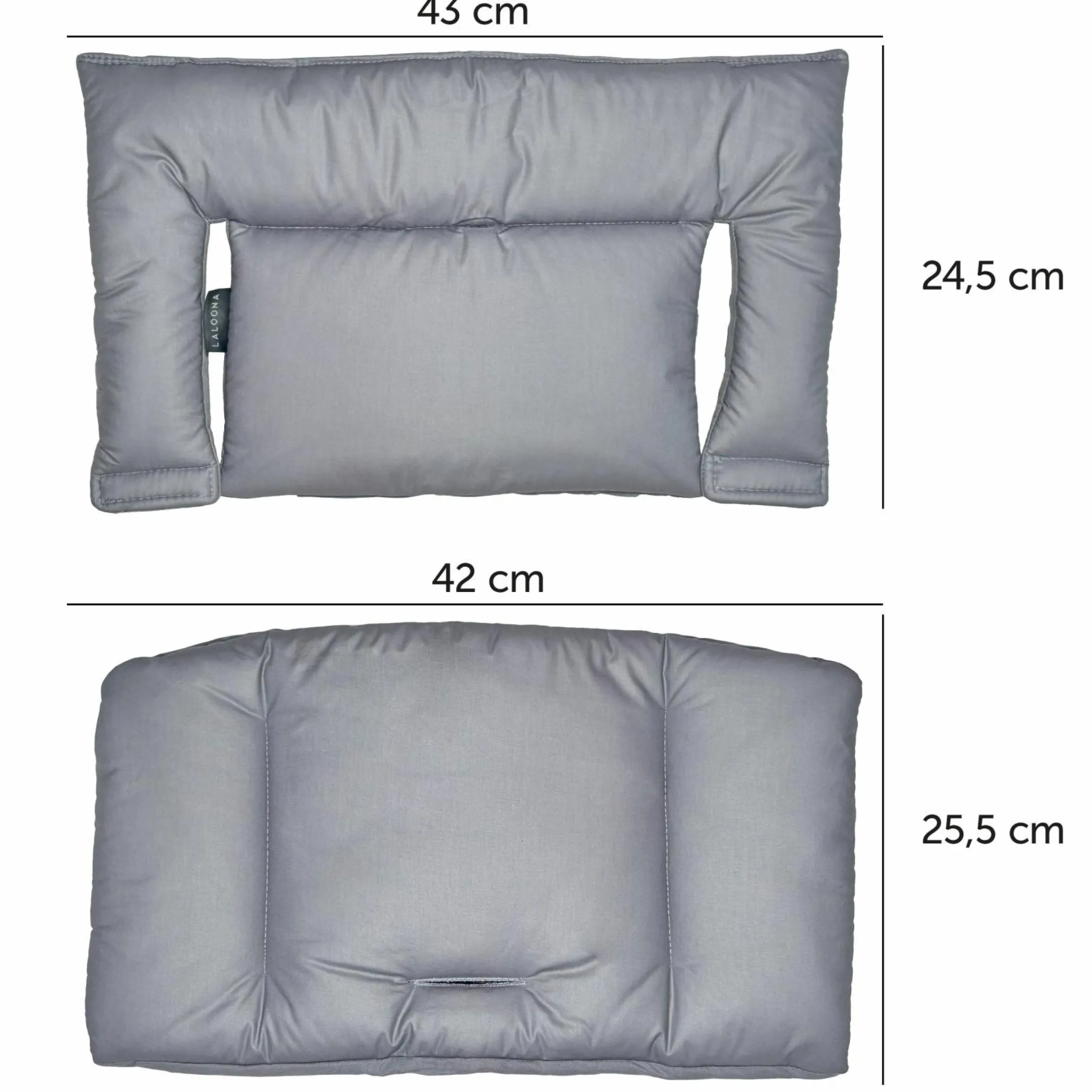 Sitzkissen / Hochstuhlauflage für Stokke Tripp Trapp - beschichtet - Grau